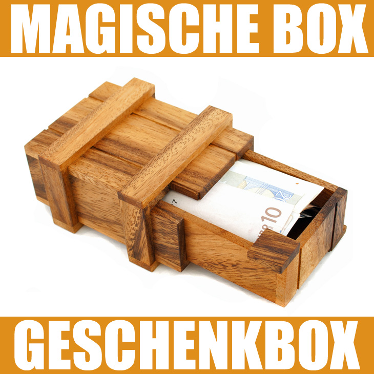 Magische Geschenkbox Geldgeschenkbox Zauberkiste Knobelspiel Box Puzzle