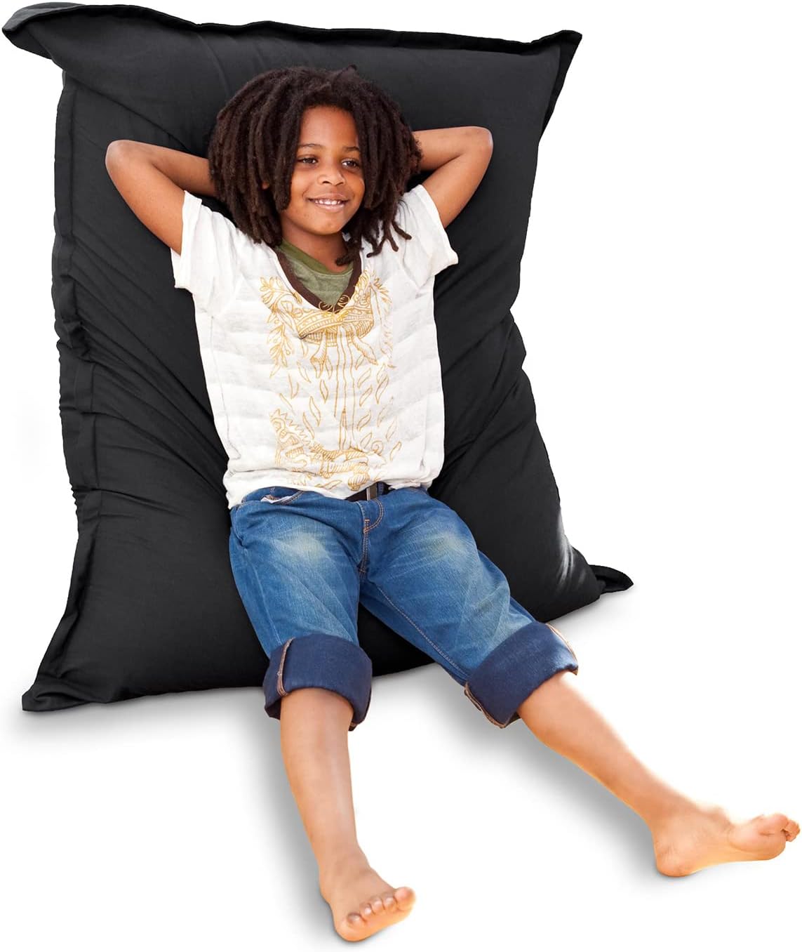 Smoothy Sitzsack Junior XL 250L - Robuster Kinder-Sitzsessel Schwarz