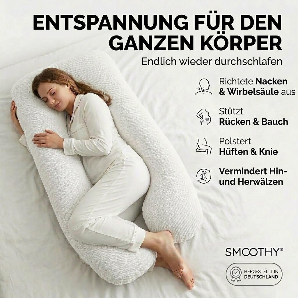 U-Form Schwangerschaftskissen & Seitenschläferkissen Stillkissen