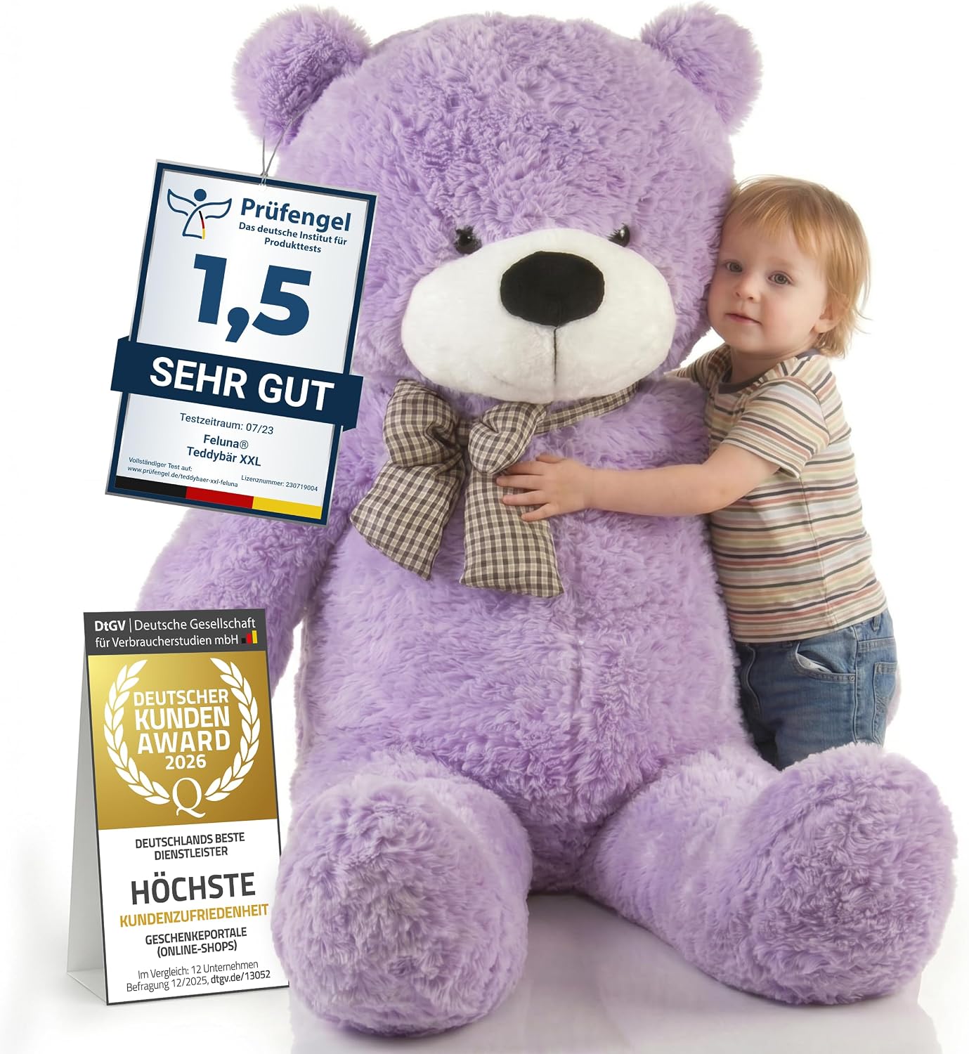 Riesen Teddybär 120 cm XXL – Kuscheliger Plüschbär Hellbraun