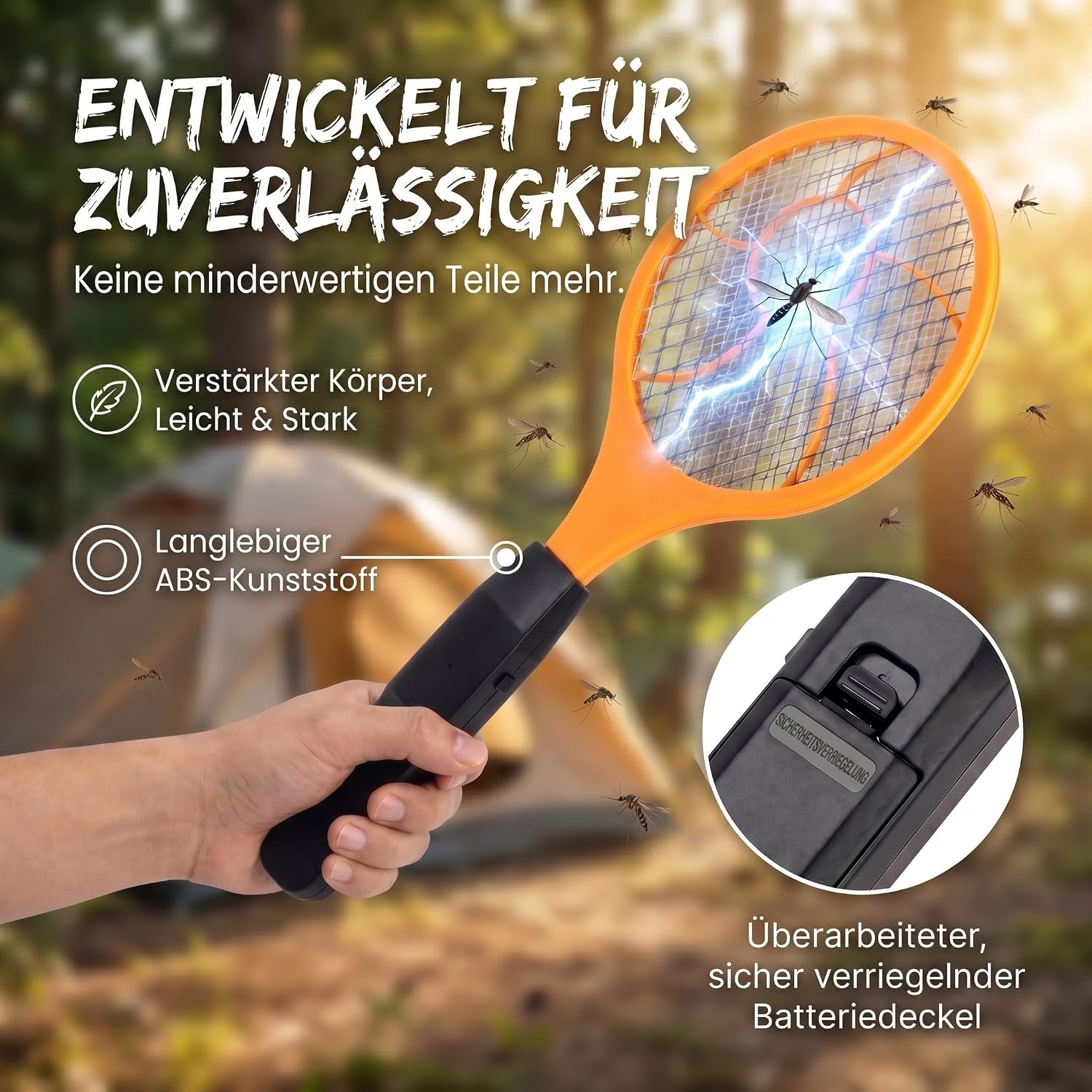 Elektrische Fliegenklatsche - Mücken- & Insektenvernichter