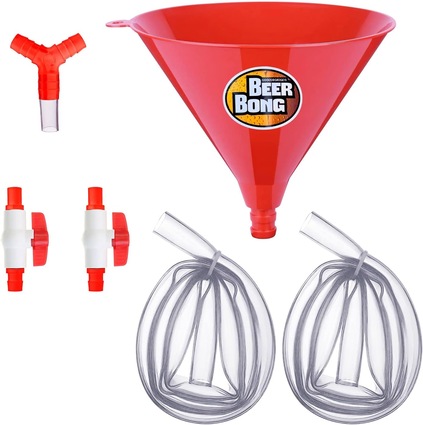 Bierbong Trichter - Party Bierstürzer mit Ventil & Schlauch