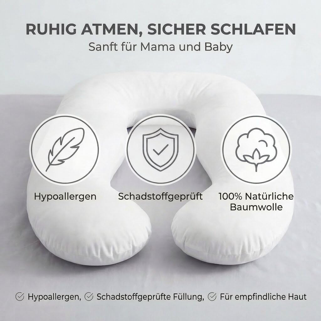 U-Form Schwangerschaftskissen & Seitenschläferkissen Stillkissen