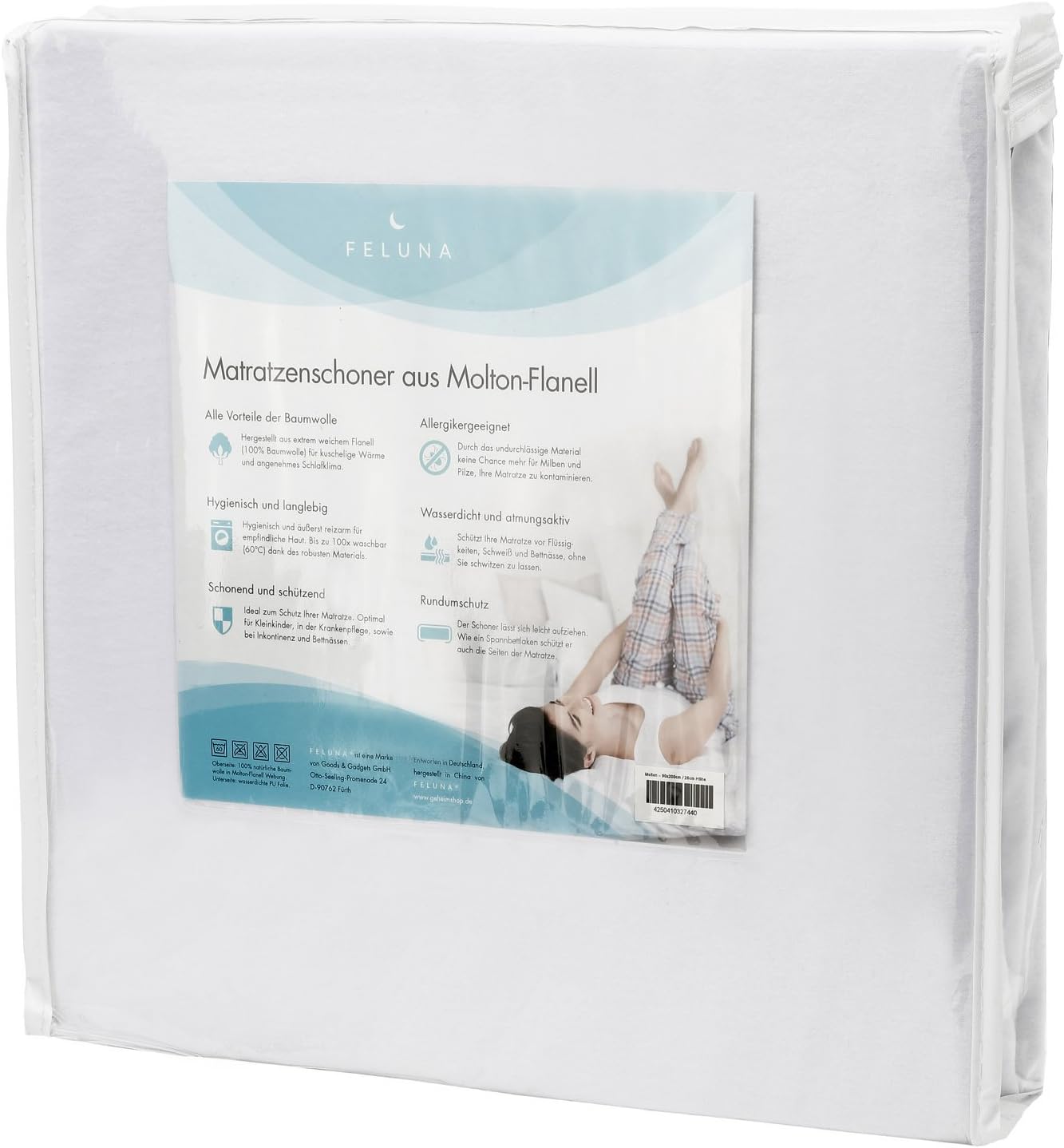 Molton Matratzenschoner 140x200cm - Wasserdichte Betteinlage