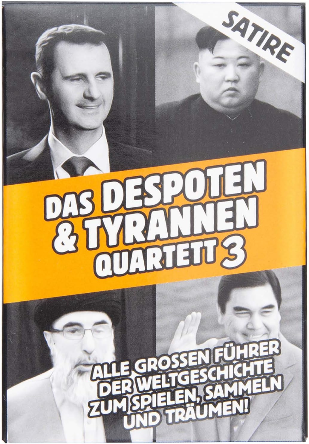 Diktatoren Quartett – Witziges Tyrannen Kartenspiel für Erwachsene