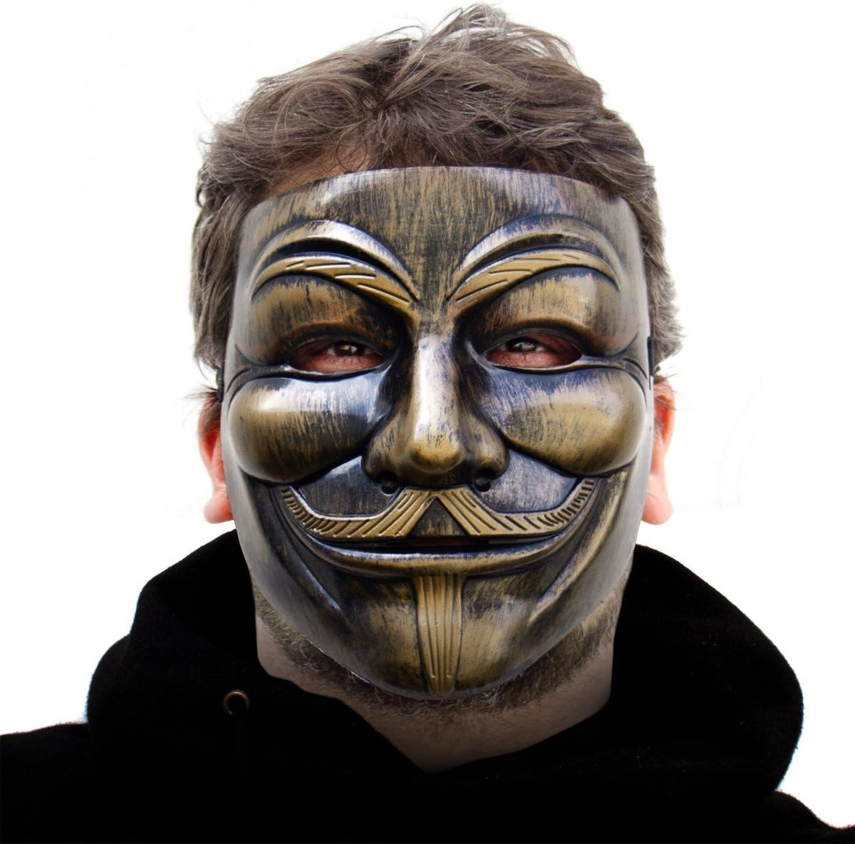 Anonymous Maske - V wie Vendetta Guy Fawkes Kostüm für Halloween