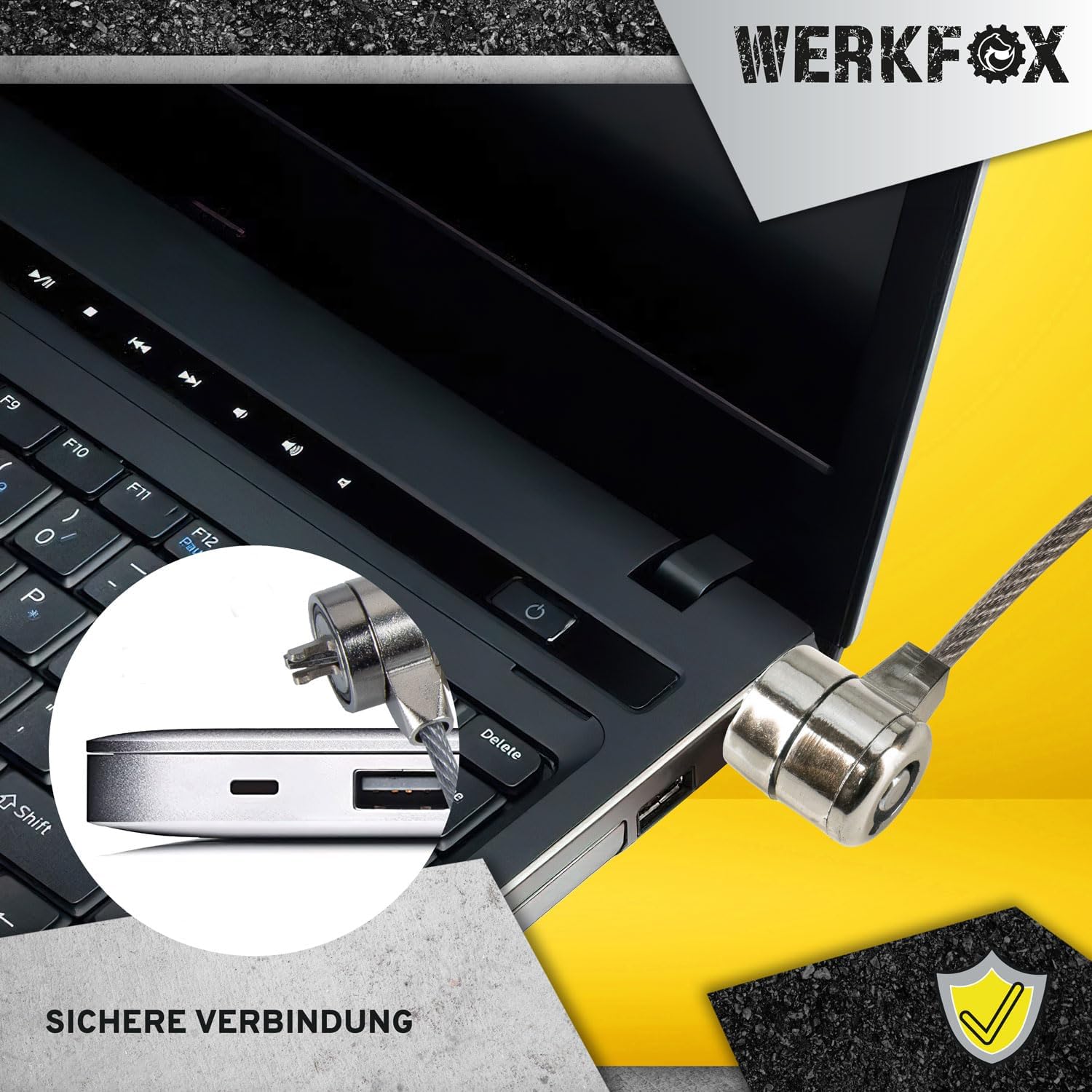Laptopschloss Kensington - 1,8m Sicherheitskabel für Notebooks