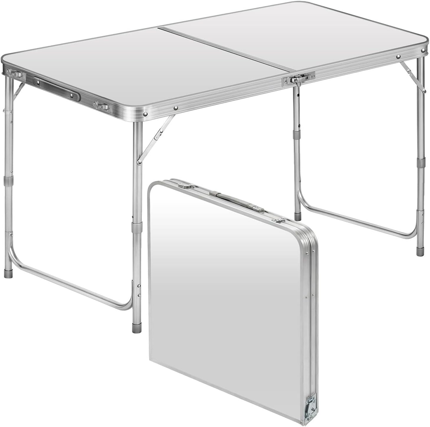 Klapptisch 120x60cm - Höhenverstellbarer Campingtisch Faltbar