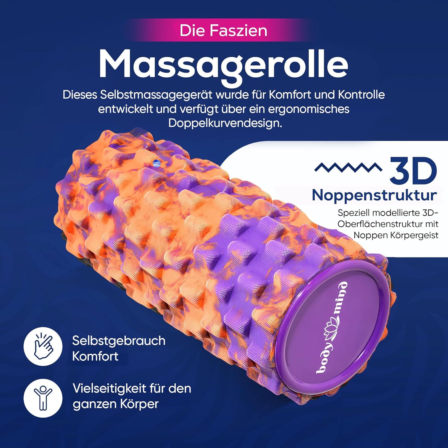 Body & Mind Faszienrolle – Massage-Rolle für Faszientraining