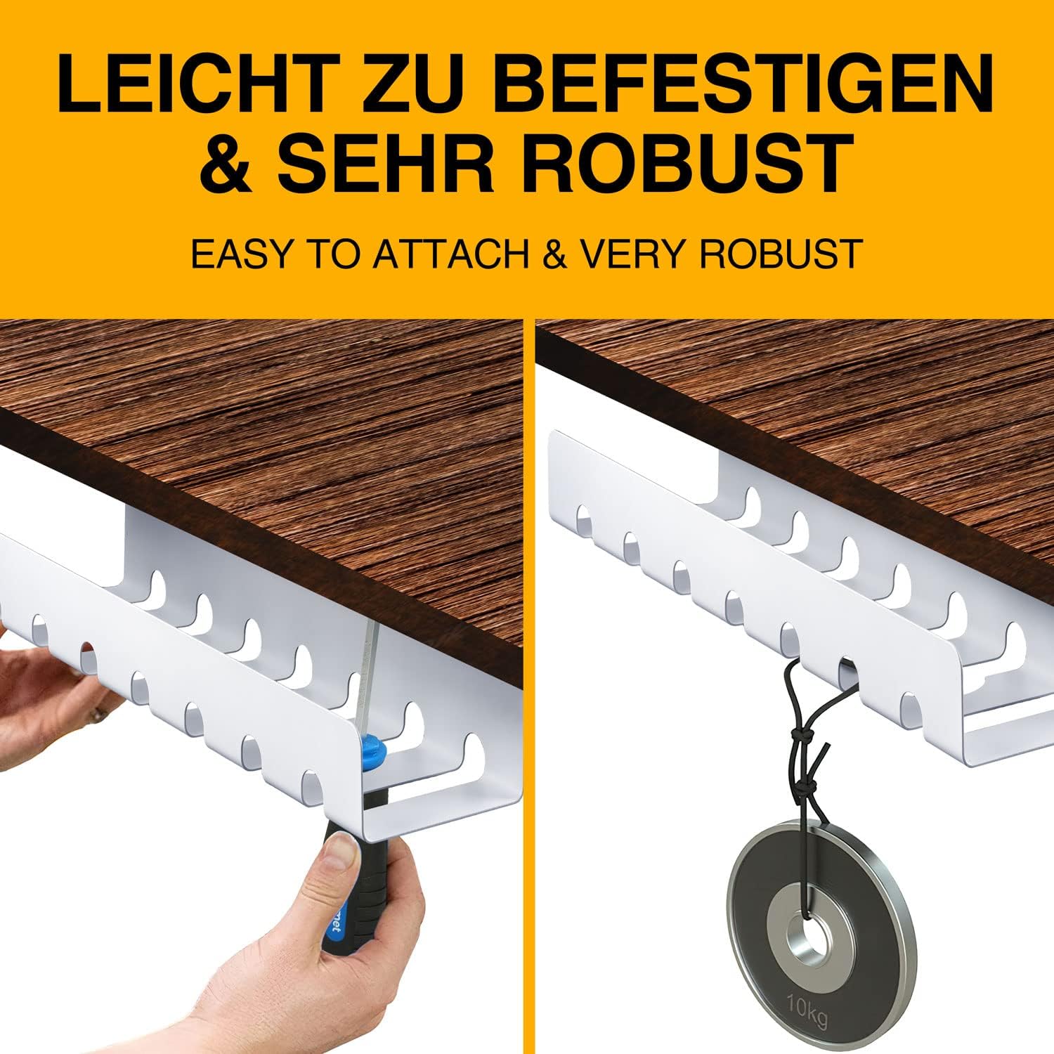 Kabelkanal Schreibtisch 2er Set - Kabelmanagement Ordnungssystem