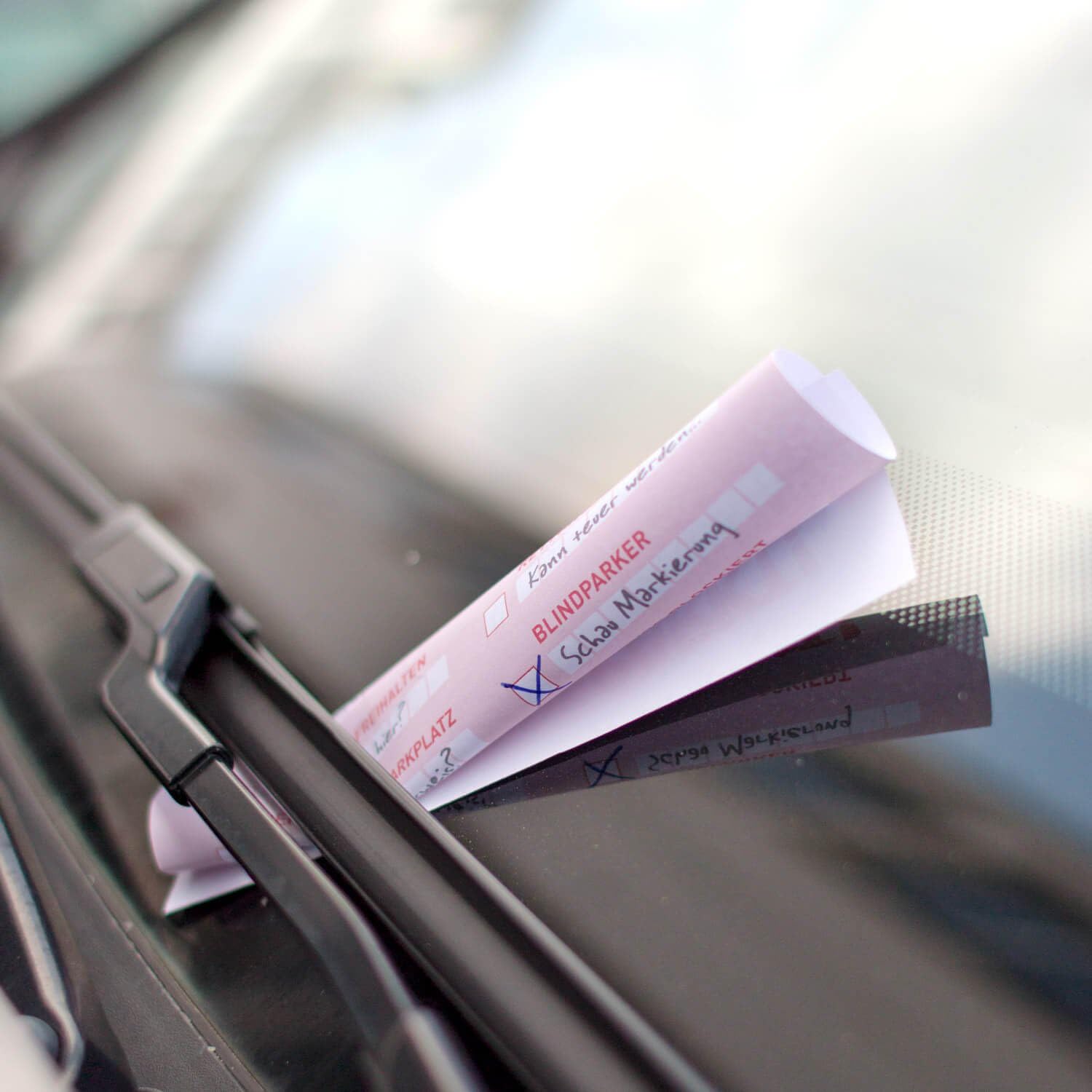 Fake Strafzettel - Scheiße geparkt Notizzettel für Falschparker