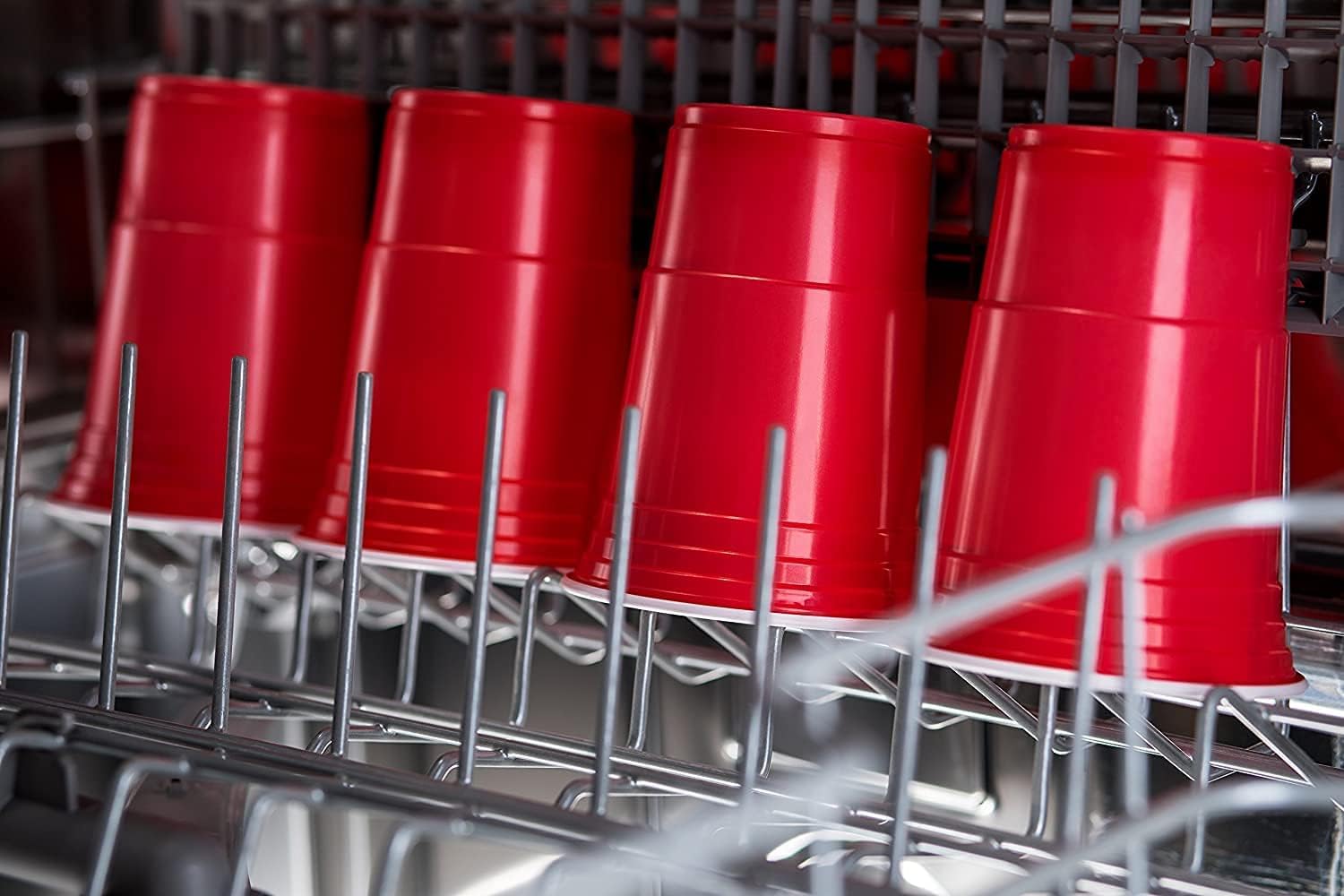 100 Wiederverwendbare Beer Pong Becher Rot - 473 ml & 3 Bälle