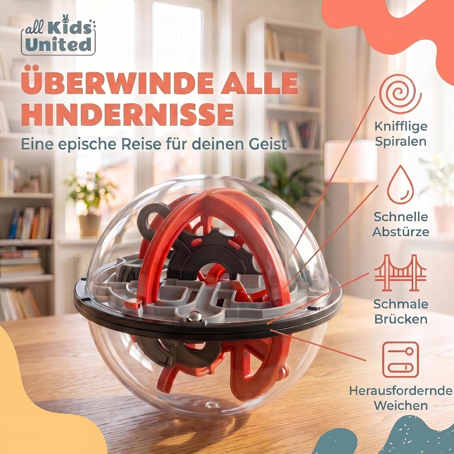 3D Kugel Labyrinth Puzzle – Magic Maze Geschicklichkeitsspiel