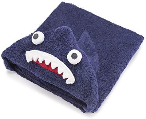 Baby Kapuzenhandtuch Haifisch - 100% Baumwolle Badetuch für Babys