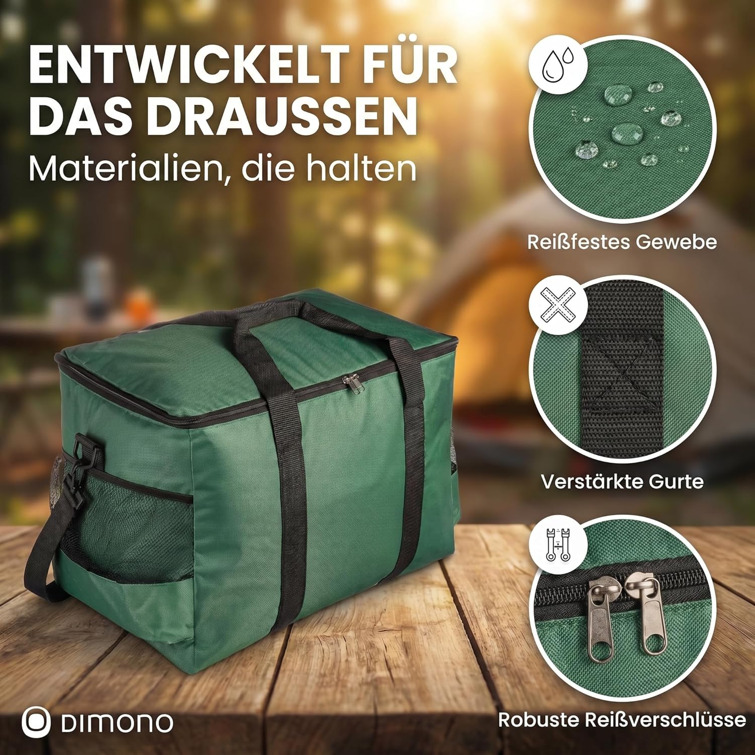 XXL Kühltasche 45L - Isolierte Thermotasche für Picknick & Camping