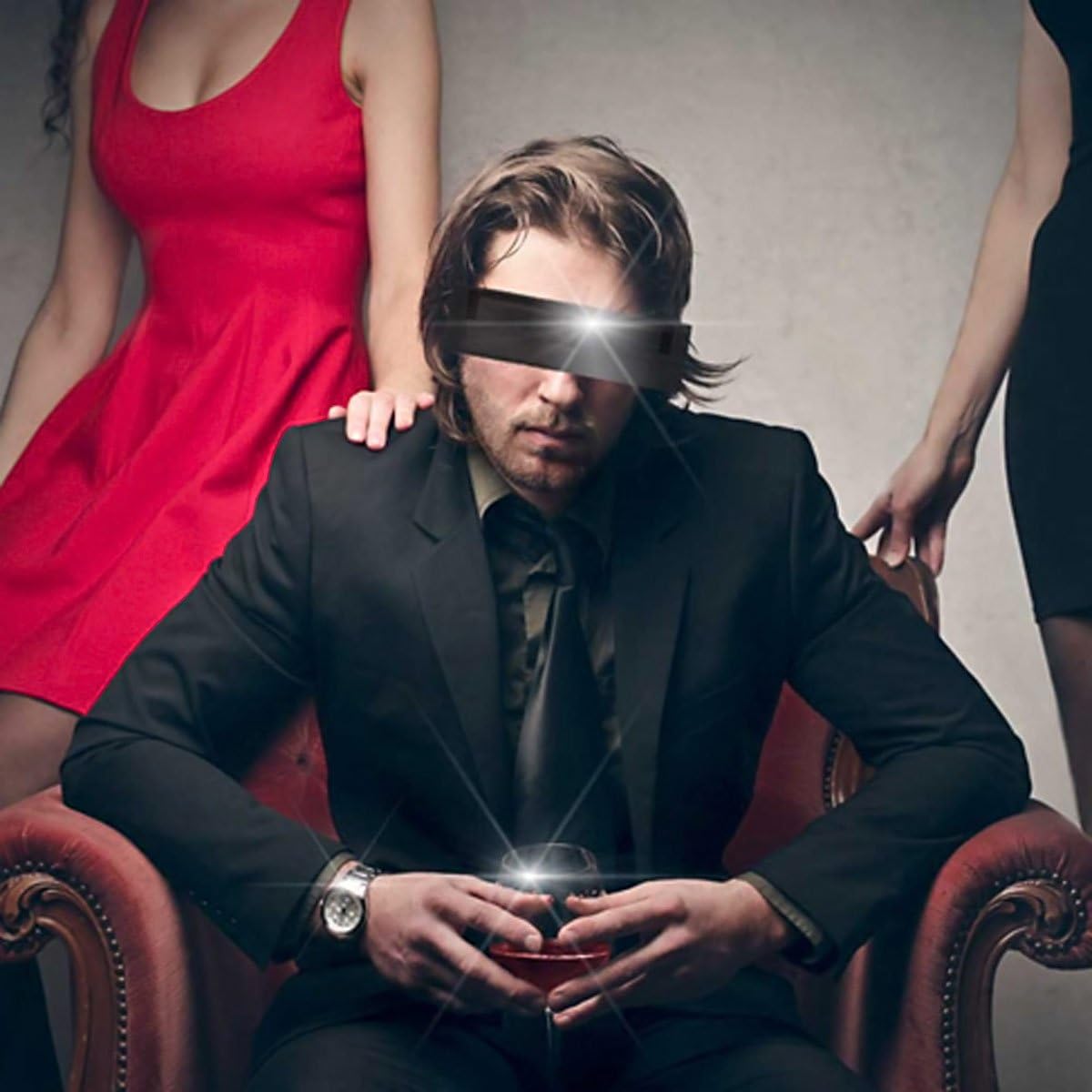 Zensur-Brille – Lustige Balkenbrille für Partys & Fotos – Schwarz