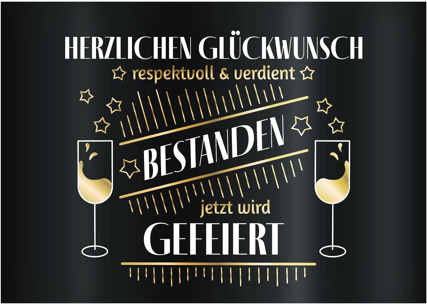 3x Flaschenetikett Verdient Bestanden – Geschenk für Prüfungen