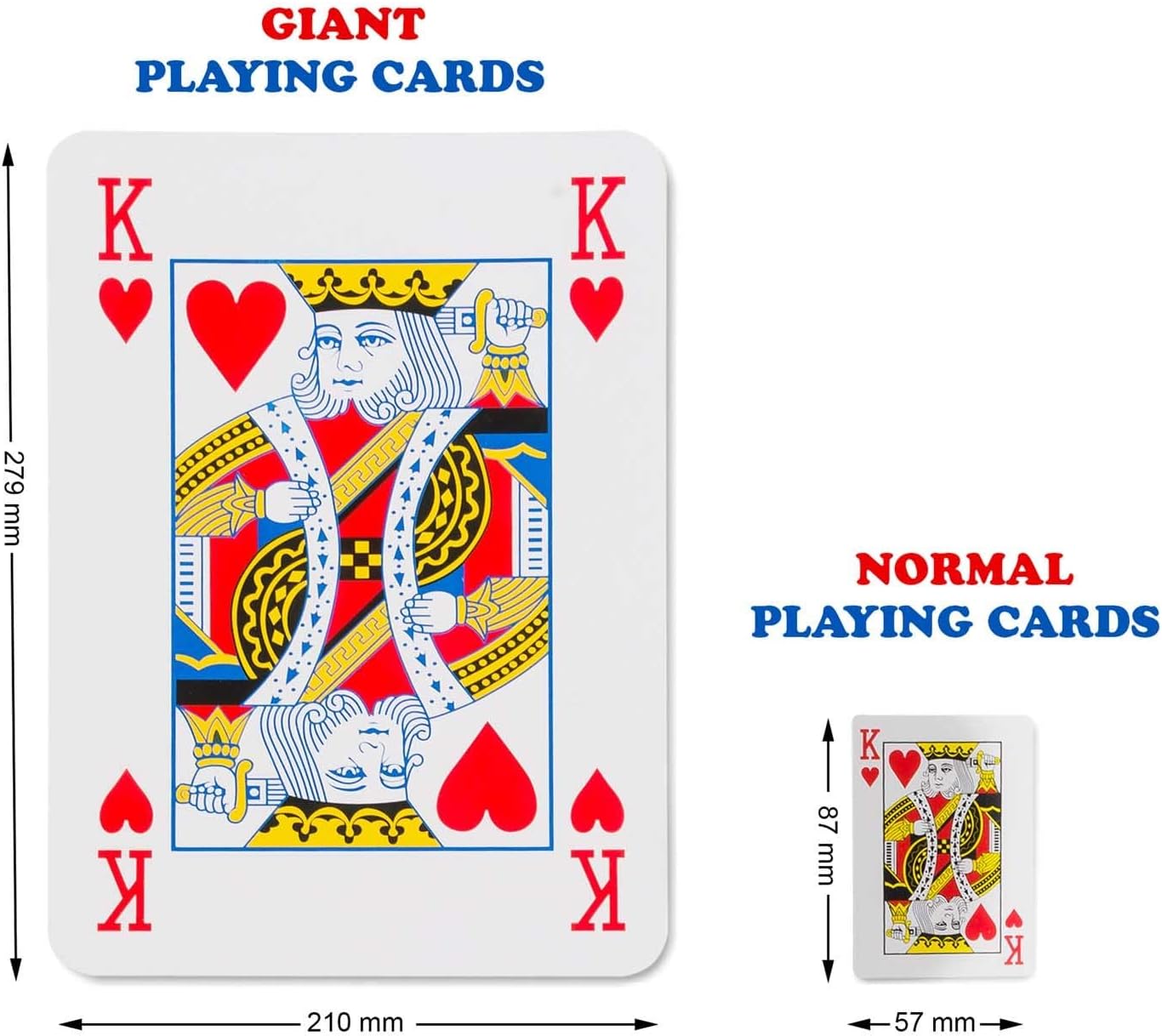 XXL Pokerkarten - Riesiges Jumbo-Kartenspiel 54-teilig (28x21cm)