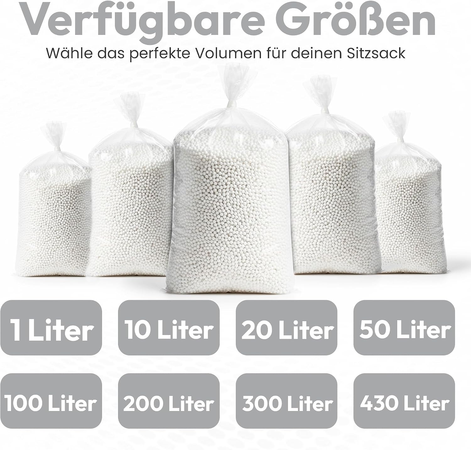 EPS Perlen 430 Liter – Premium Styropor-Füllung für Sitzsäcke
