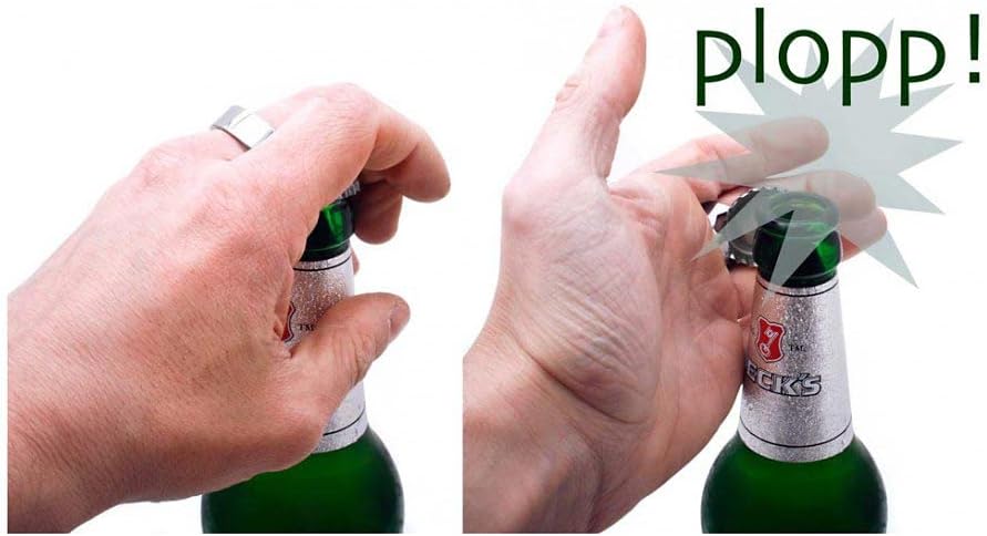 Flaschenöffner-Ring aus Edelstahl - Robuster Bieröffner für Finger