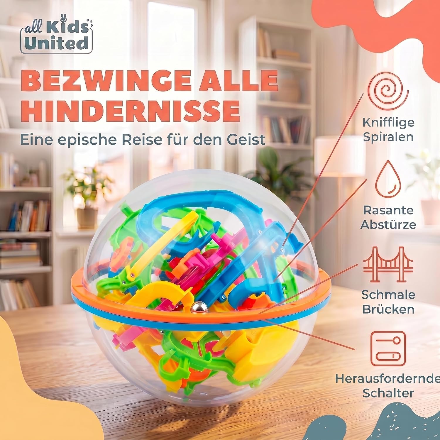 3D Kugel Labyrinth Puzzle – Magic Maze Geschicklichkeitsspiel