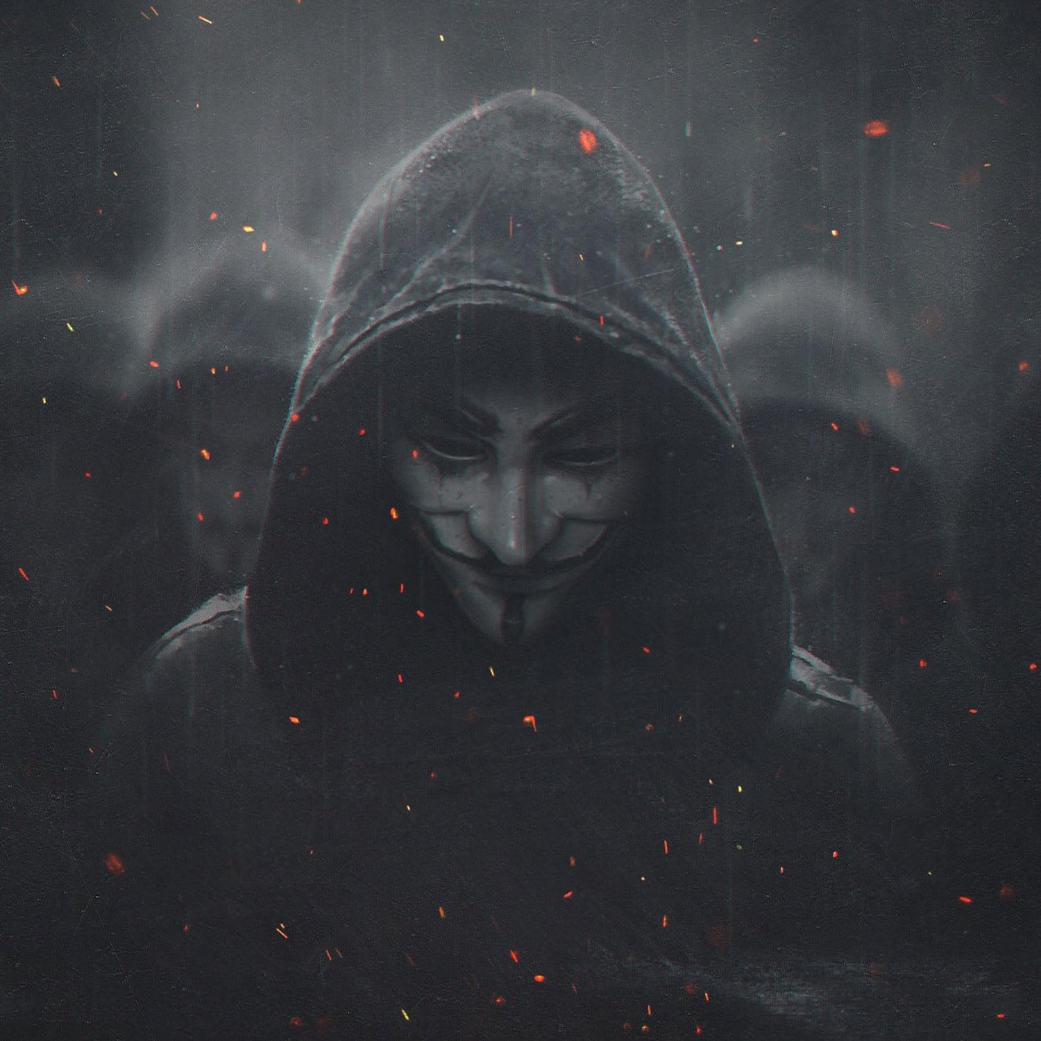 Anonymous Maske - V wie Vendetta Guy Fawkes Kostüm für Halloween