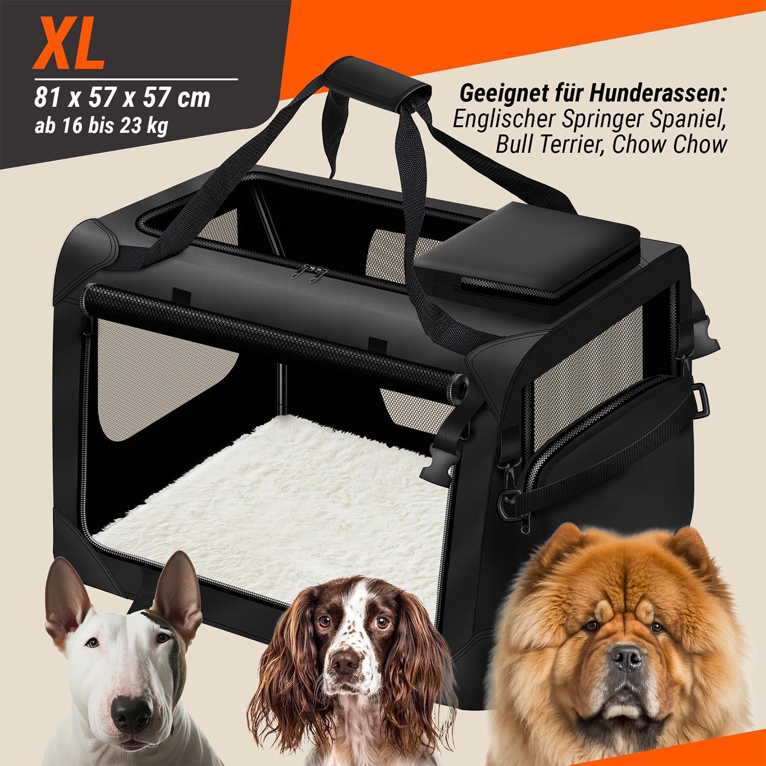 Faltbare Hundetransportbox für das Auto - Stabil & Kompakt