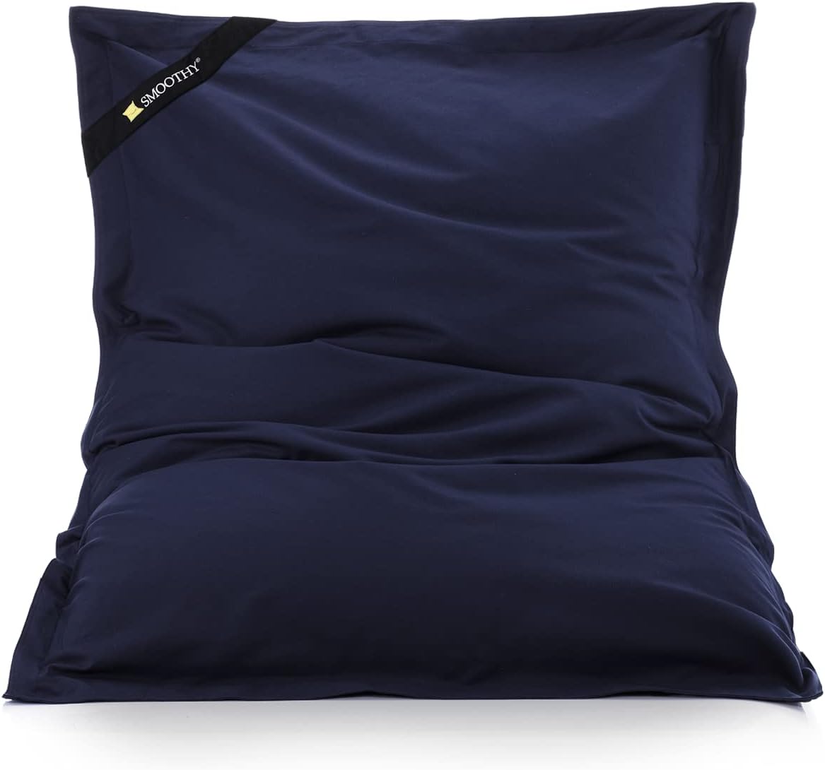 Smoothy Sitzsack für Kinder - XXL Sitzkissen Blau 140x110cm