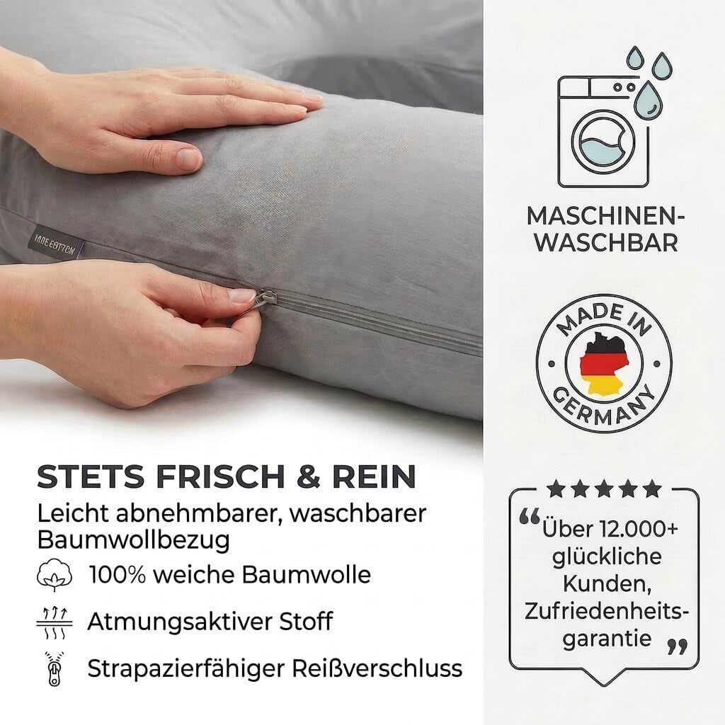 U-Form Schwangerschaftskissen & Seitenschläferkissen Stillkissen