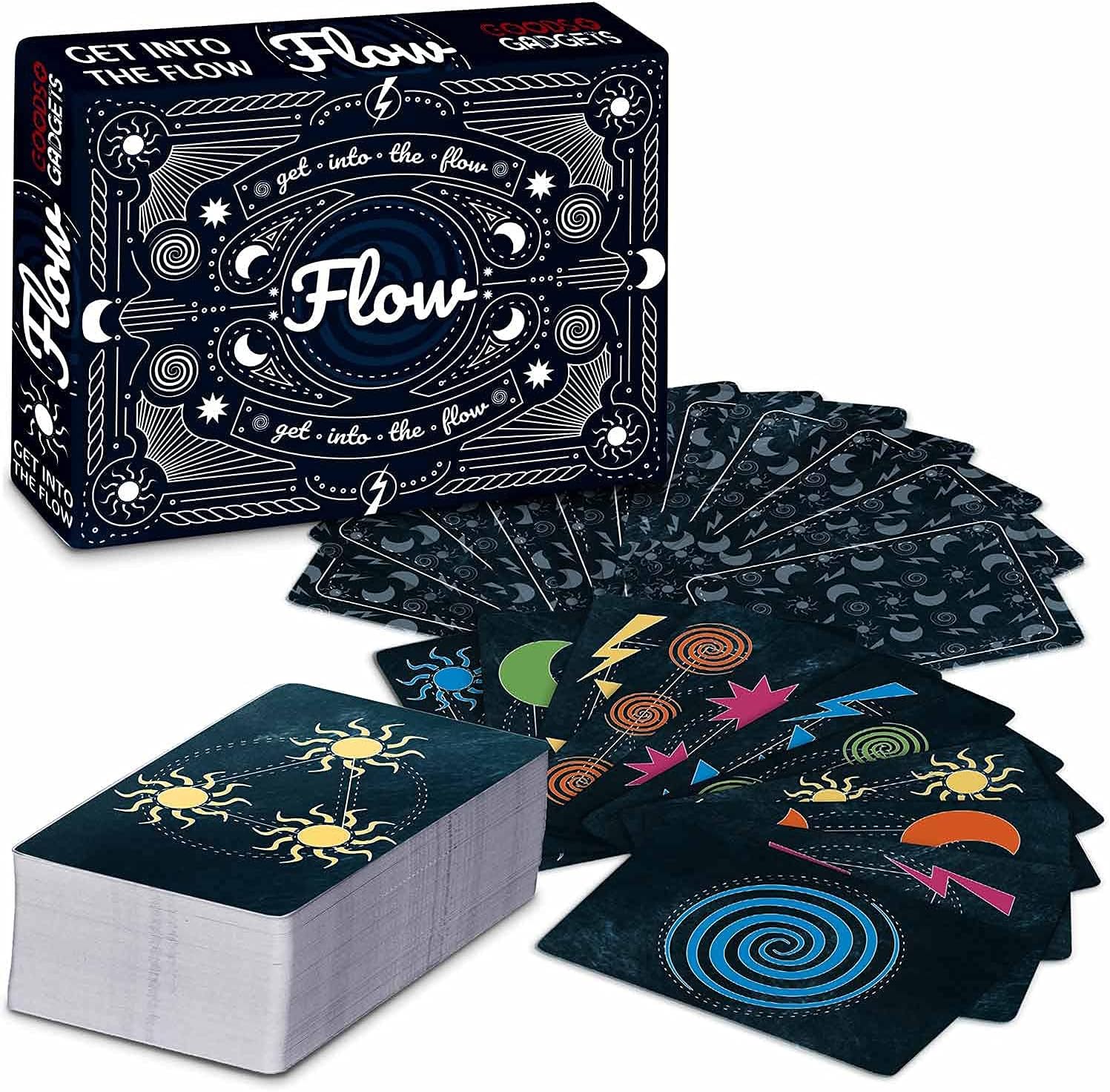 Flow Kartenspiel - Schnelles Party-Kartenspiel für 2-4 Personen