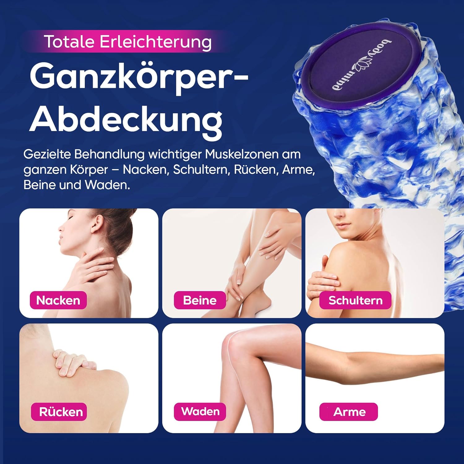 Body & Mind Faszienrolle – Massage-Rolle für Faszientraining