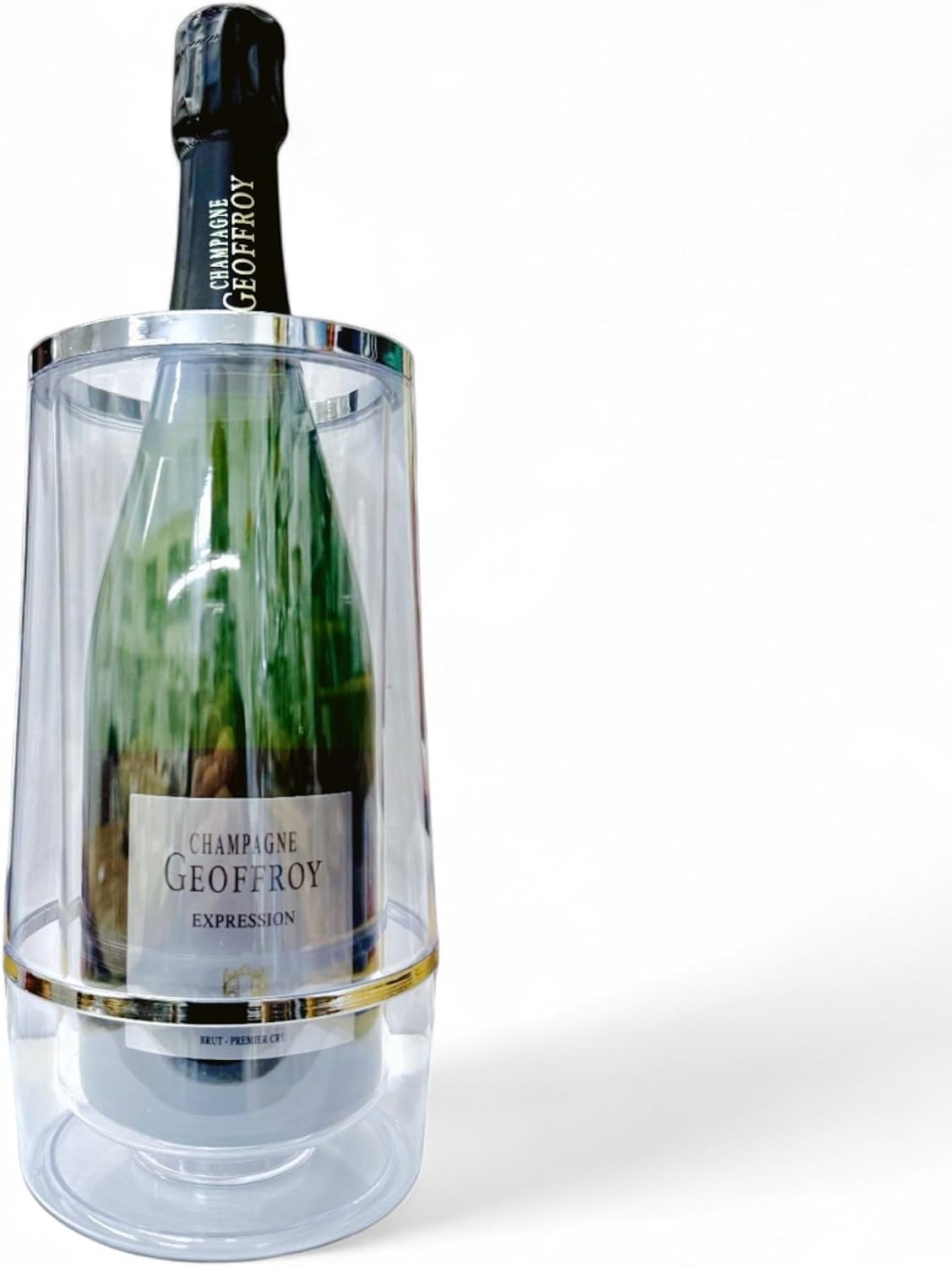 Doppelwandiger Acryl Weinkühler für Wein & Sekt – Transparenter Kühler