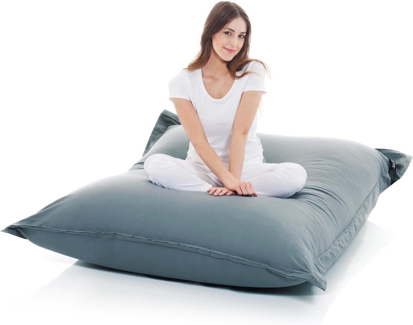 Smoothy Sitzsack XXL Cotton Grau - Bequemes Bodenkissen