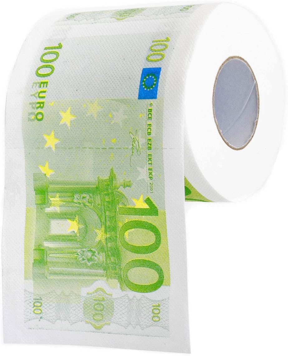 100€-Schein Toilettenpapier - Lustiges Geschenk & Scherzartikel