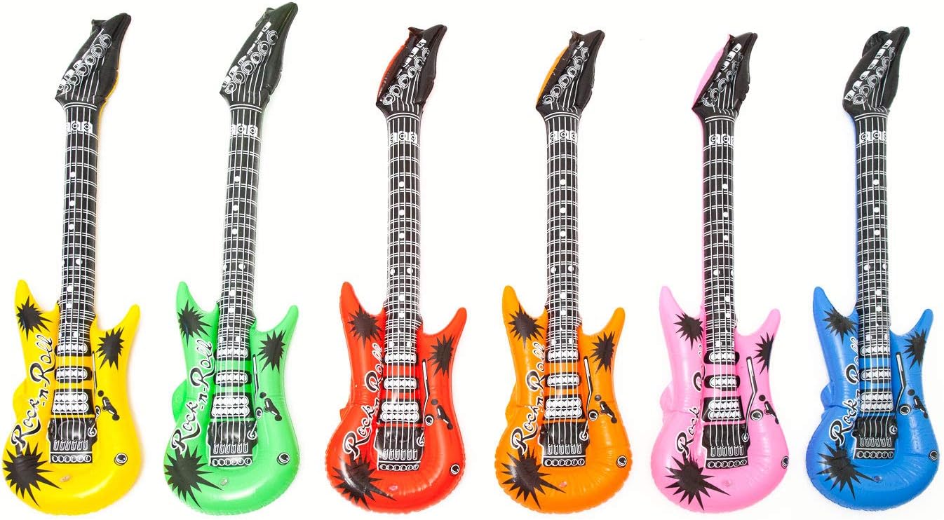 Luftgitarre 100cm - Aufblasbare Rockstar-Gitarre für Partys