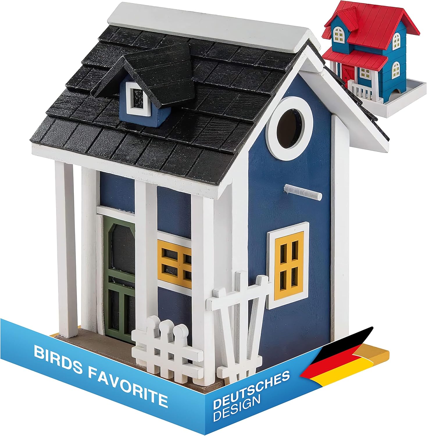 Luxus Vogelhaus im Landhaus-Stil - Fertig montiertes Futterhaus