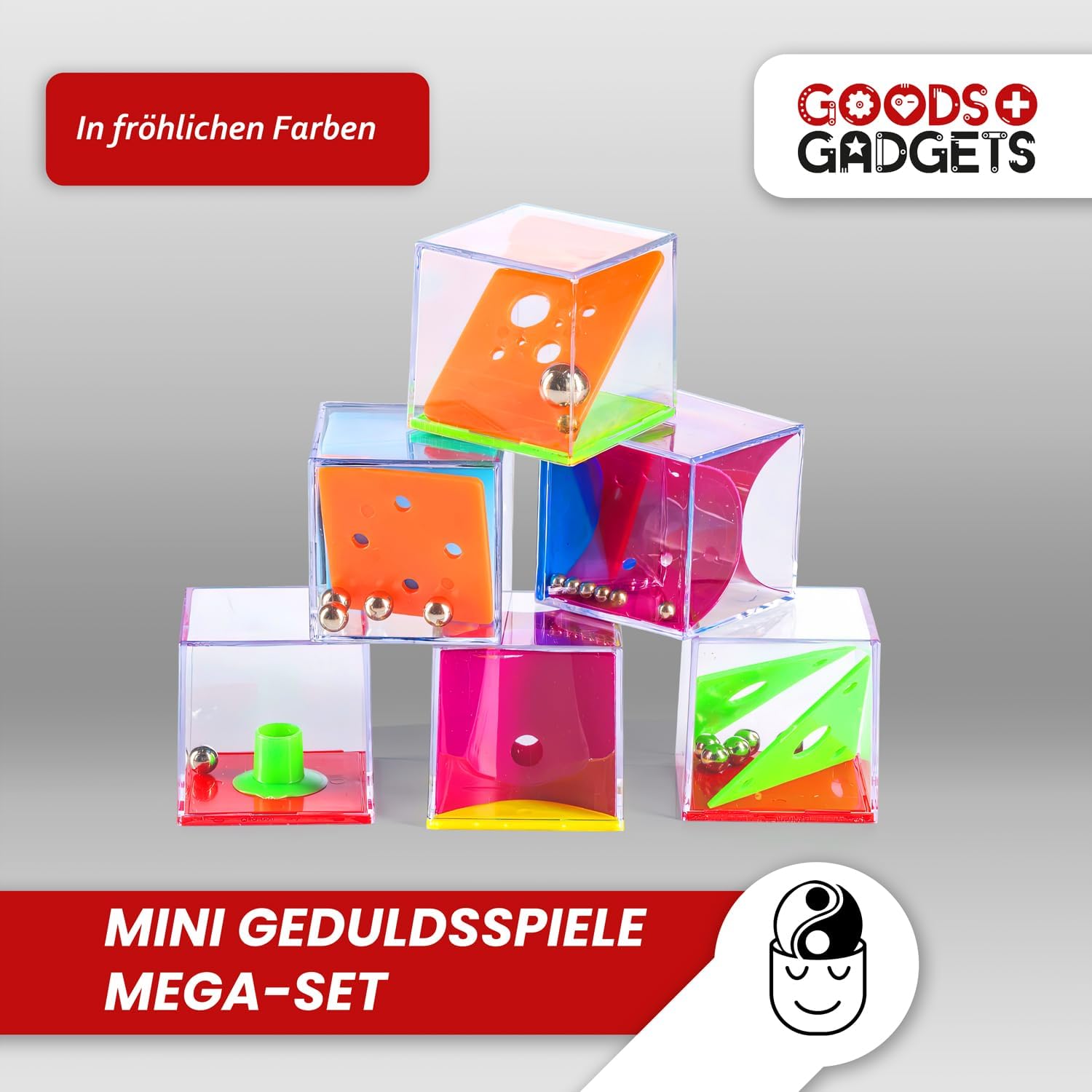 24 Mini Geduldsspiele Set - Labyrinth-Puzzles als Mitgebsel