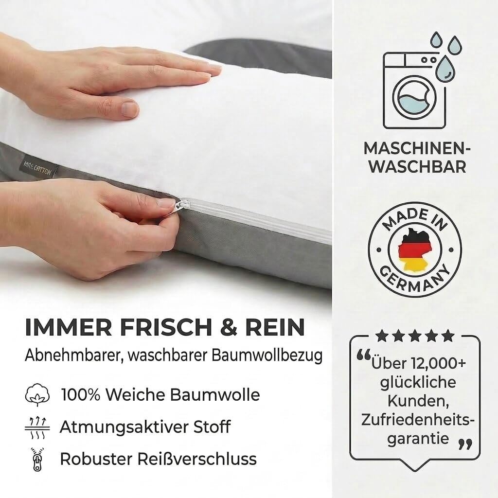 U-Form Schwangerschaftskissen & Seitenschläferkissen Stillkissen
