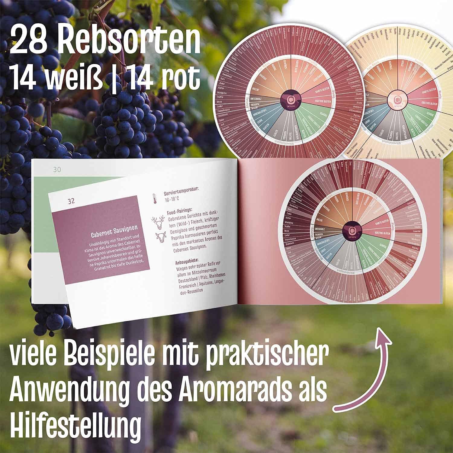 Wein Aromarad Deluxe - Exklusives Sommelier-Tool für Weinliebhaber
