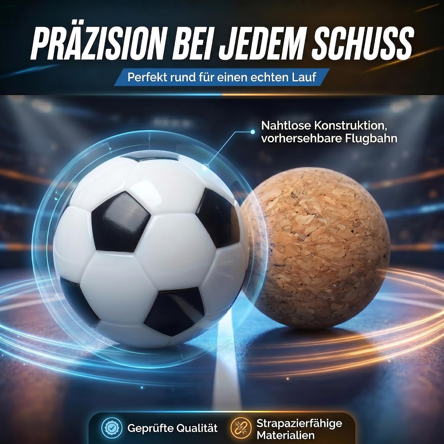 12er Set Profi Kickerbälle - 35mm Tischfußball-Bälle für Kickertische