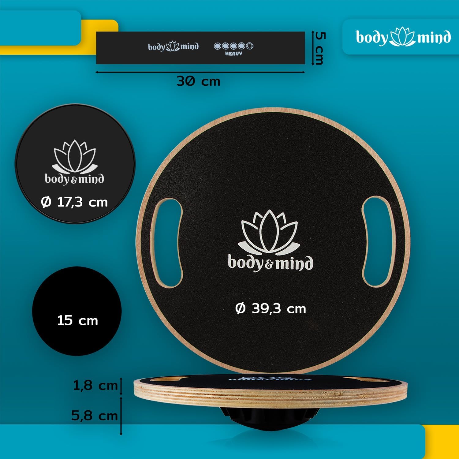 Balance-Board Deluxe – Stabiles Wackelbrett für Core & Fitness