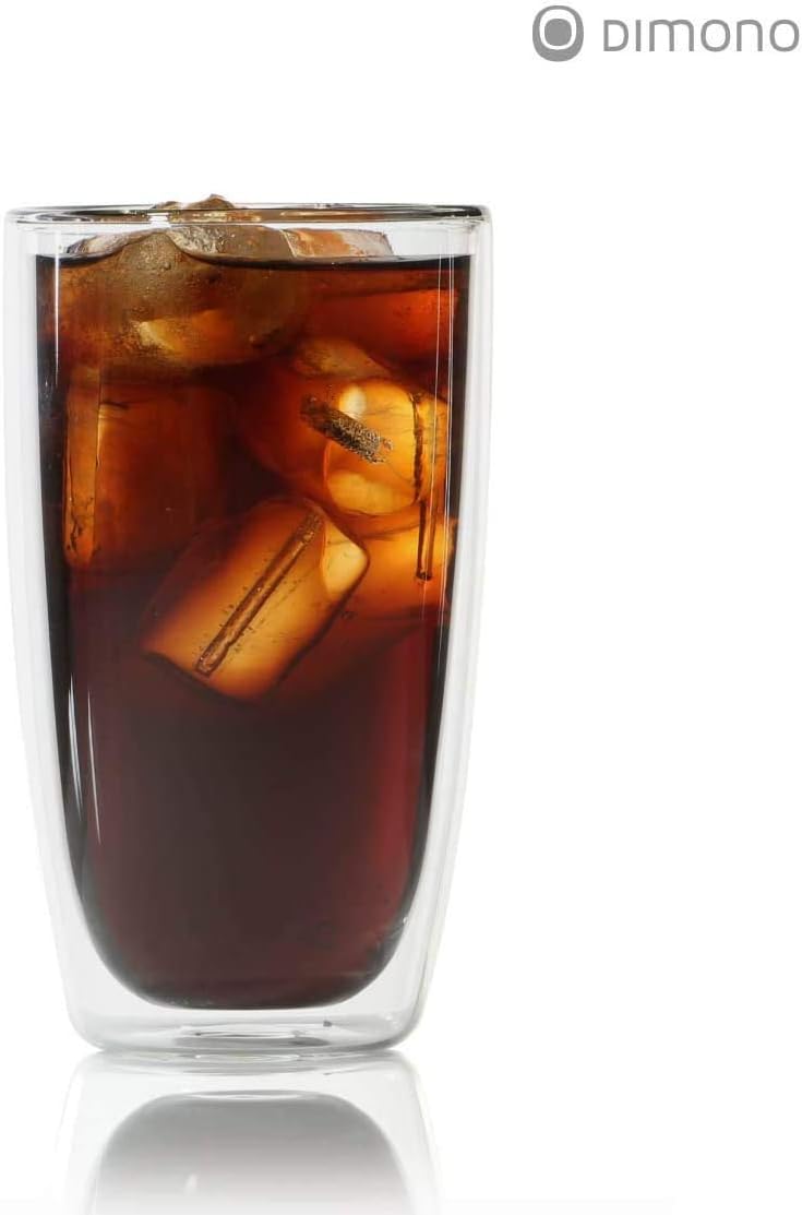 Dimono Thermo-Longdrinkglas 450ml - Doppelwandiges Isolierglas