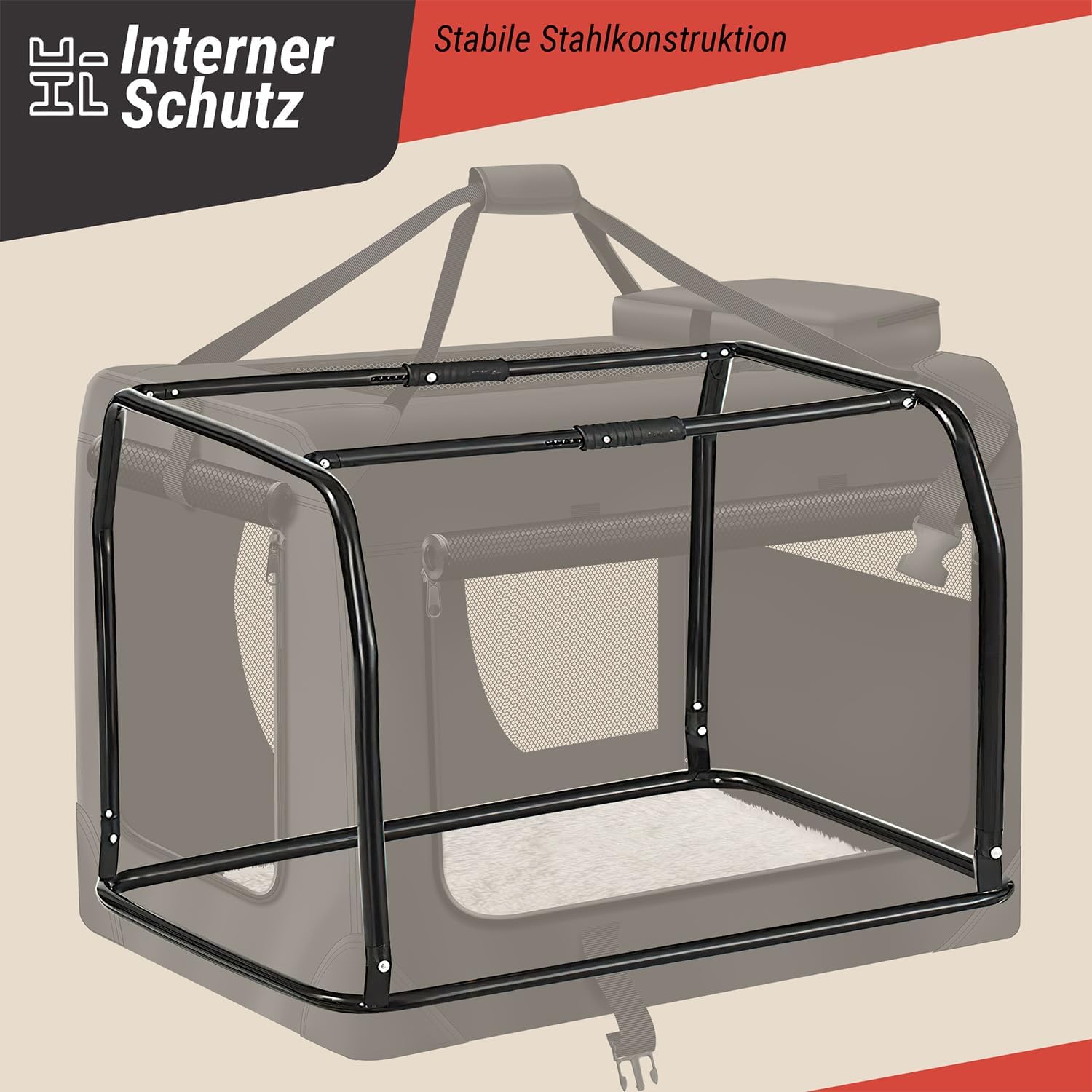 Faltbare Hundebox Gr. M – Stabile Transporttasche für das Auto