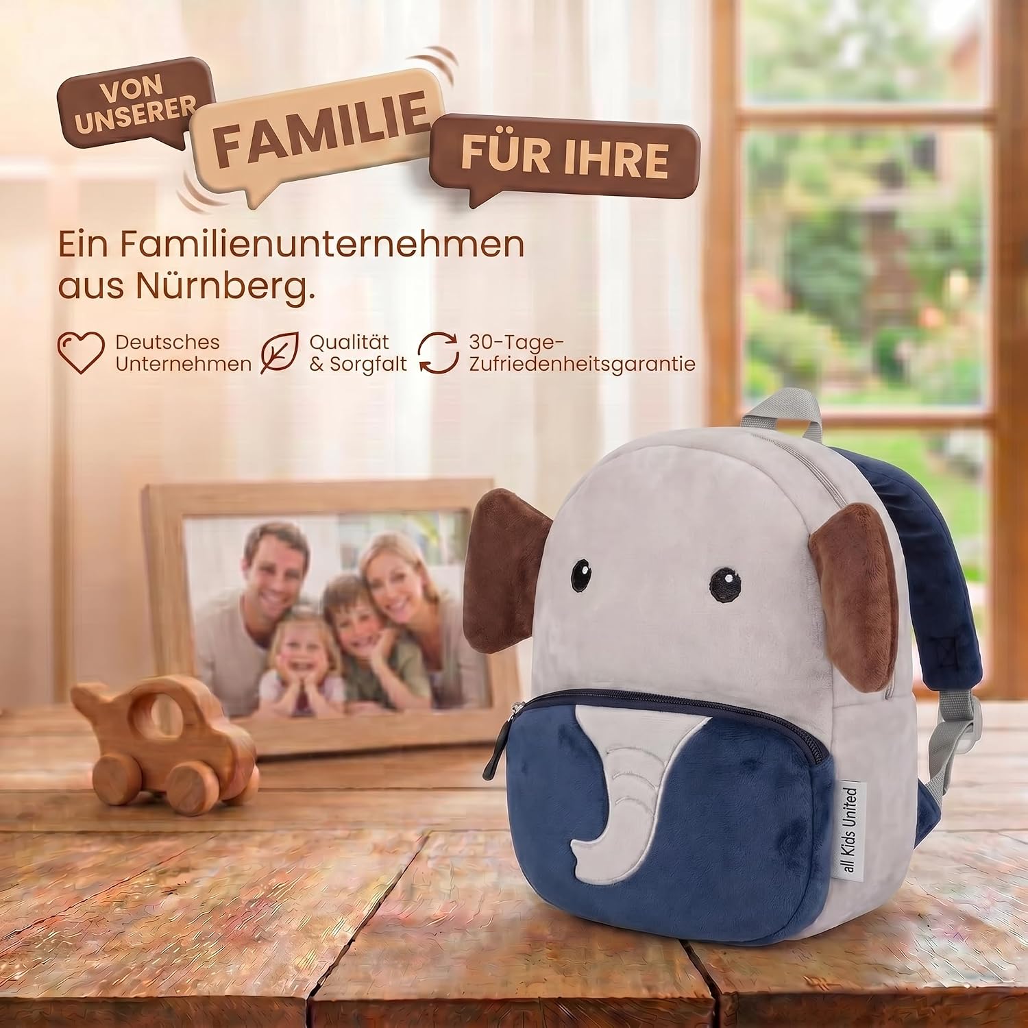 Tier-Kinderrucksack mit Sicherheitsleine für Kleinkinder