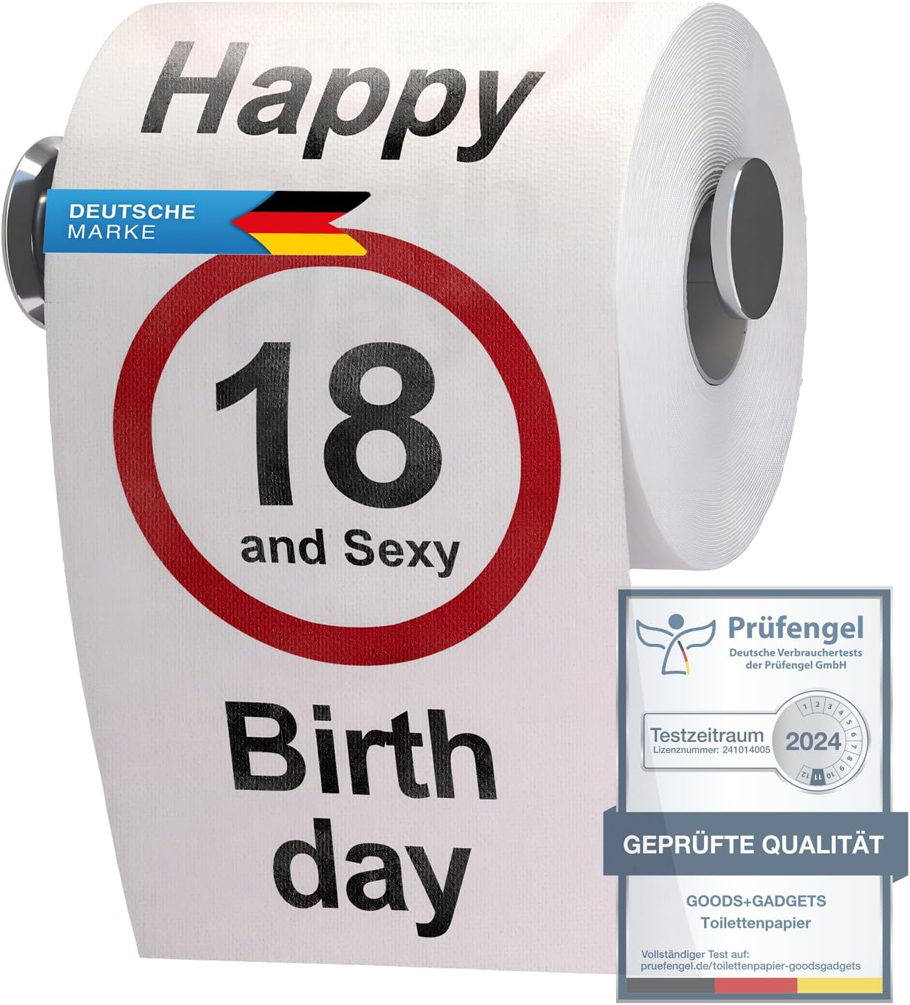 Toilettenpapier 18. Geburtstag - Witziges Geschenk & Party-Gag
