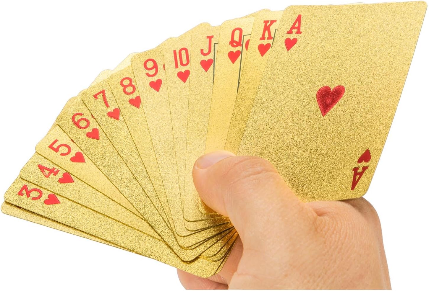 Goldene Pokerkarten - 100% Wasserdichte Luxus Spielkarten Gold
