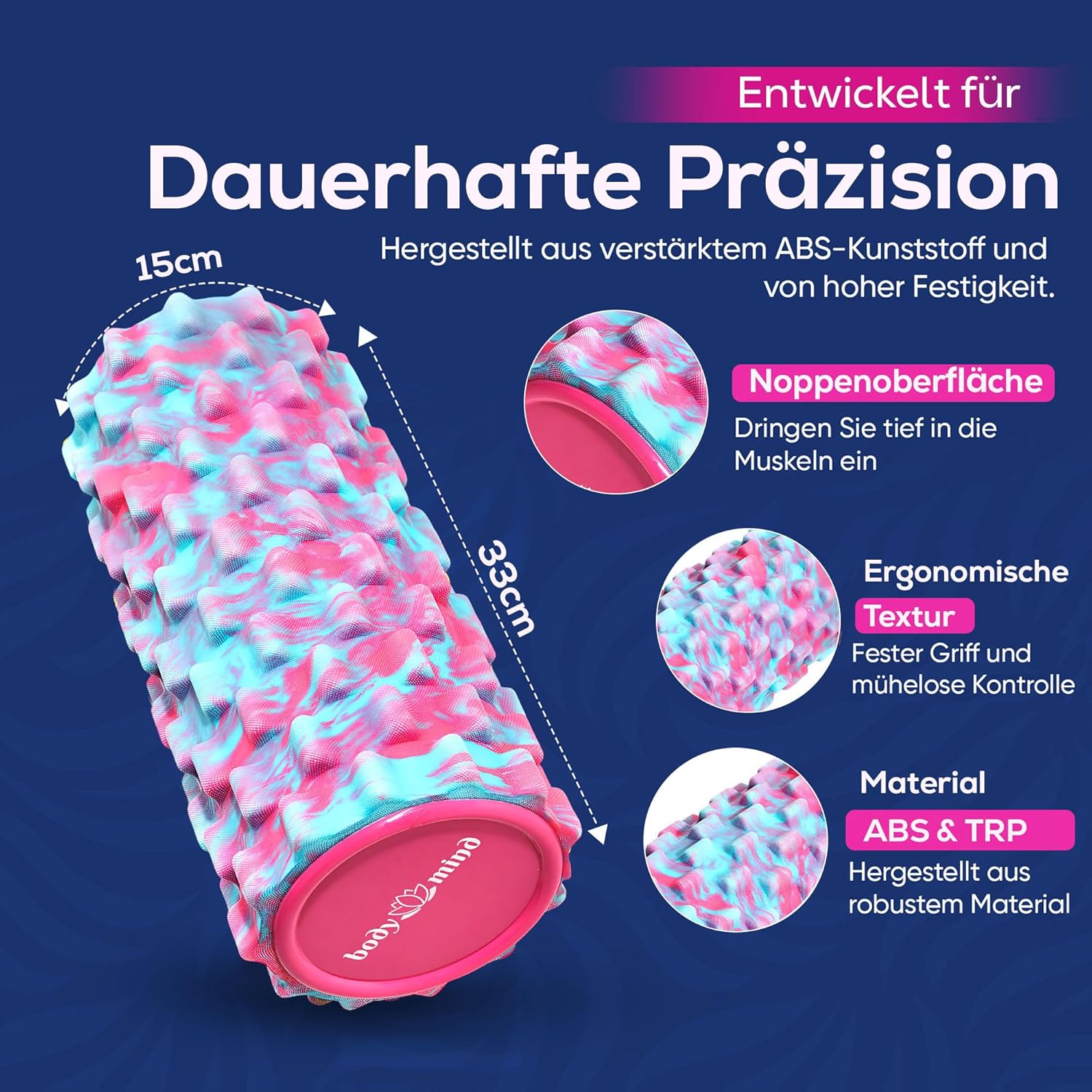 Body & Mind Faszienrolle – Massage-Rolle für Faszientraining