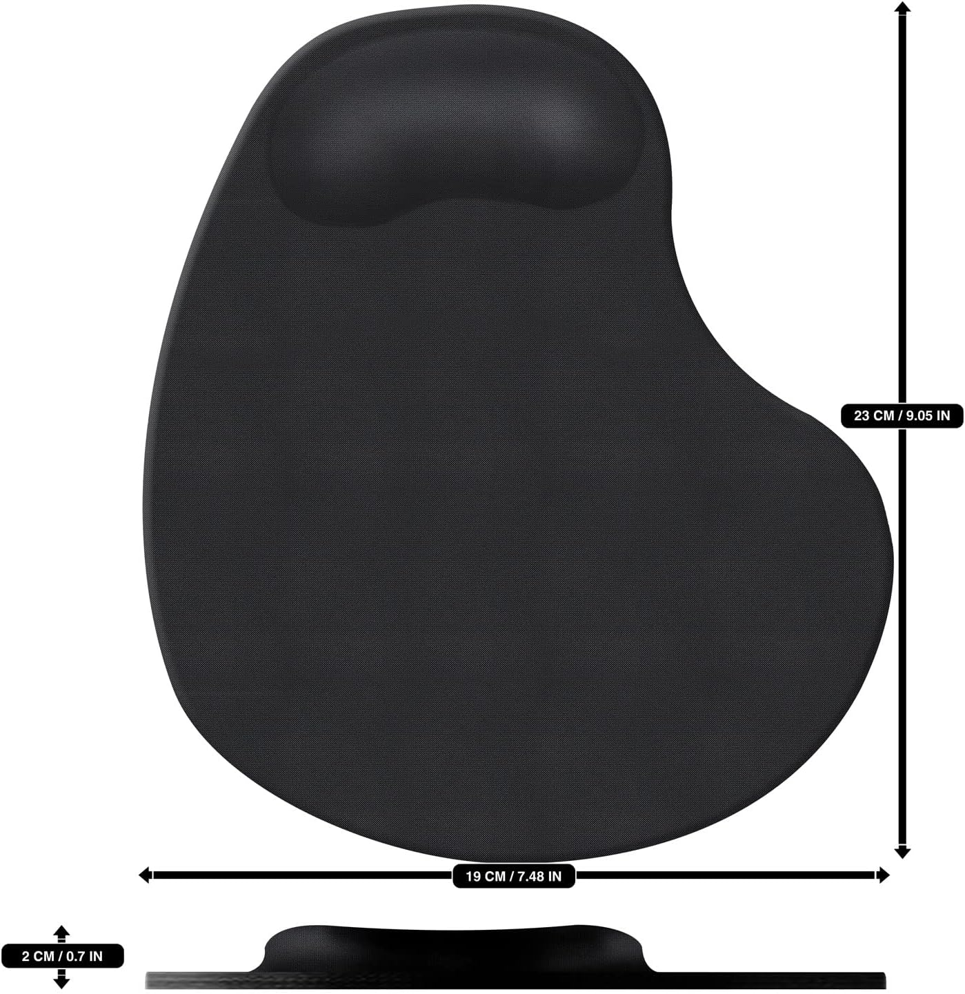 Ergonomisches Gel-Mauspad mit Handgelenkauflage - Rutschfest