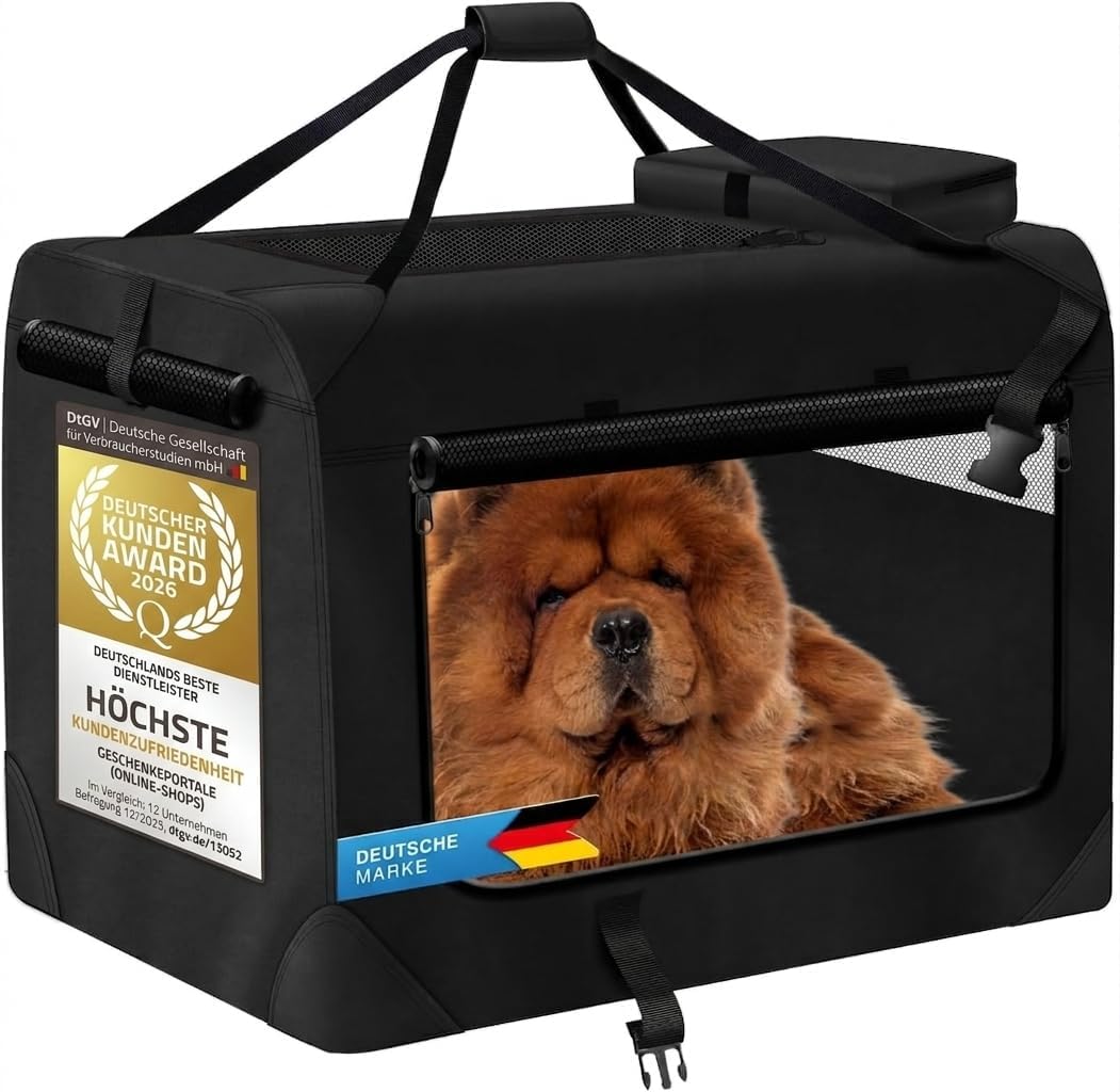 Faltbare Hundetransportbox für das Auto - Stabil & Kompakt