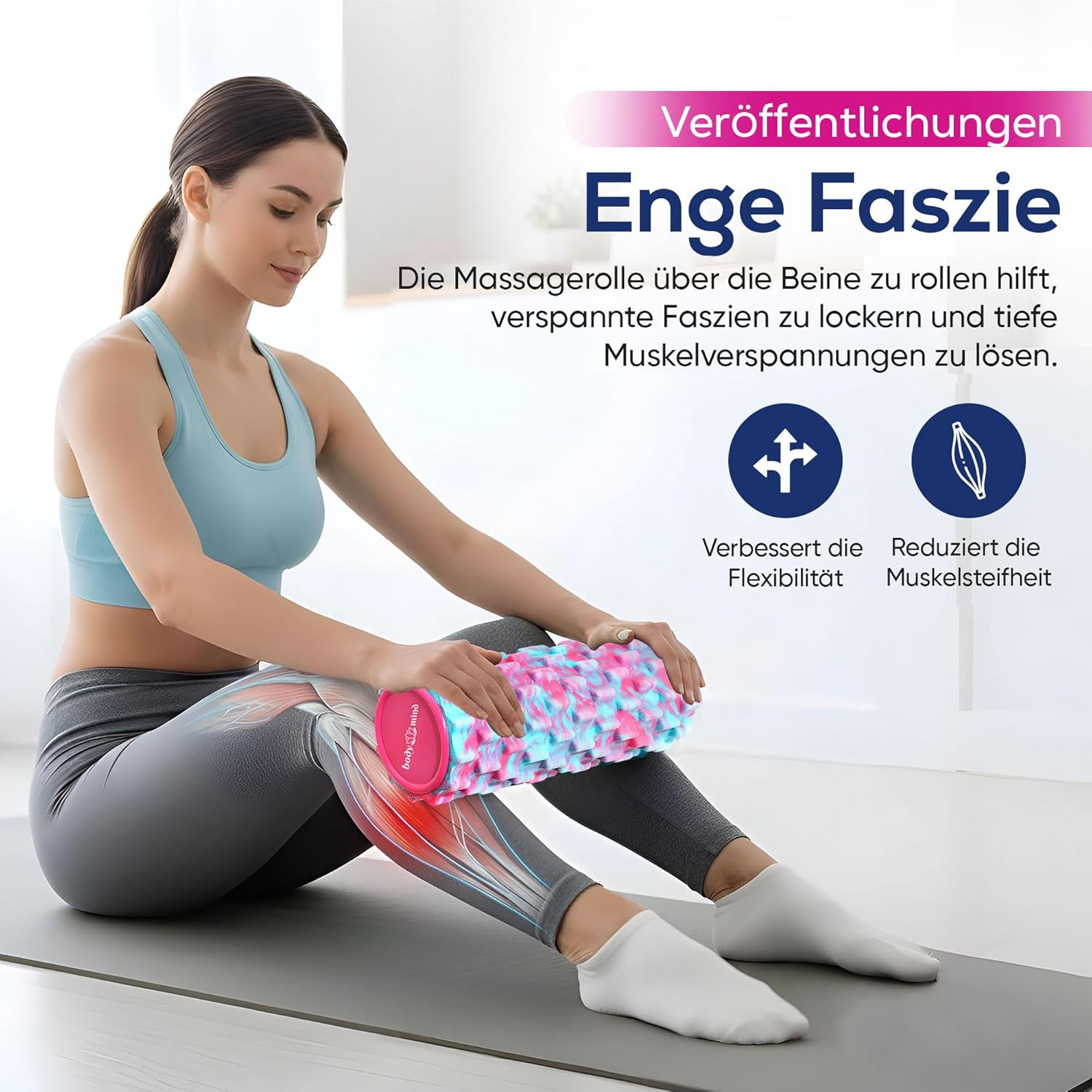 Body & Mind Faszienrolle – Massage-Rolle für Faszientraining
